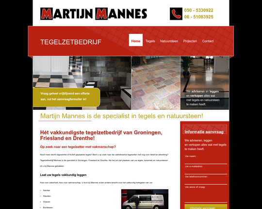 Tegelzetter Martijn Mannes Logo