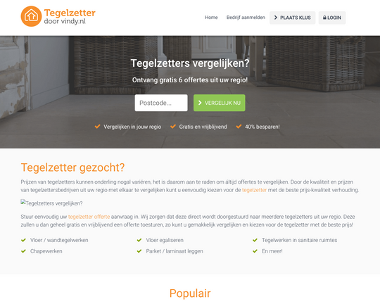 Vindy Tegelzetter Logo